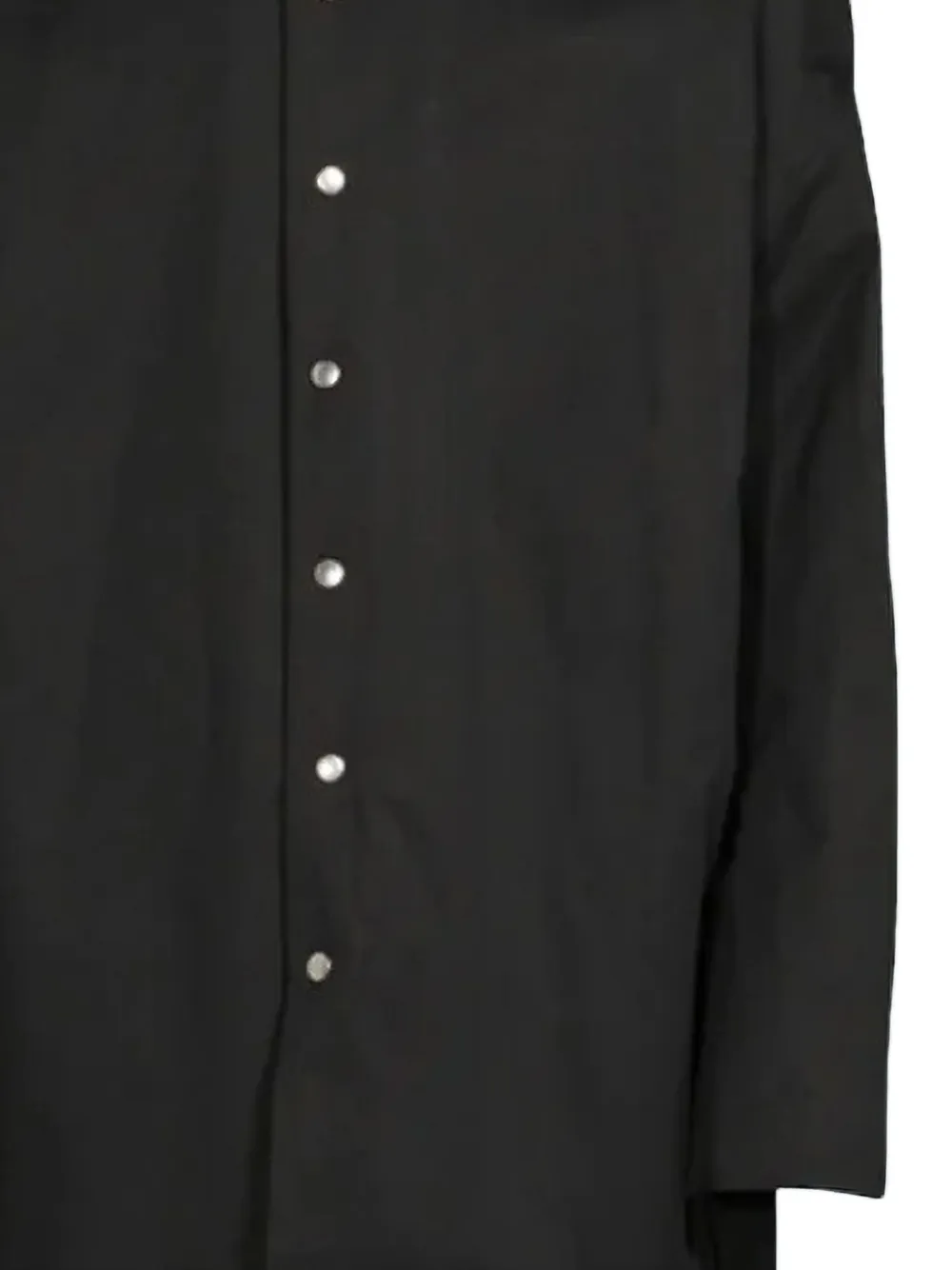 Rick Owens Single-breasted Hooded Coat In Black