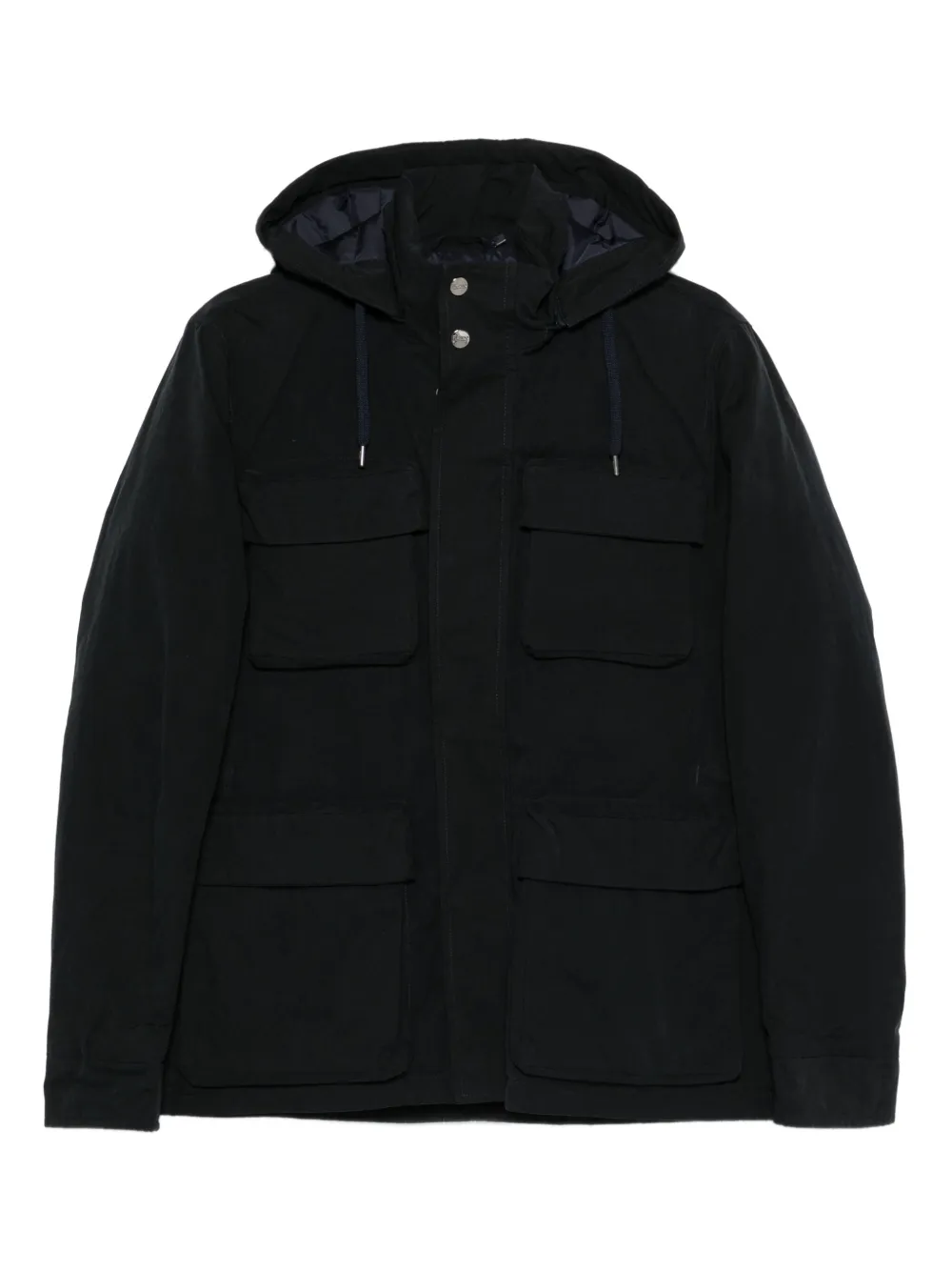 Herno Jack met capuchon en zak Blauw