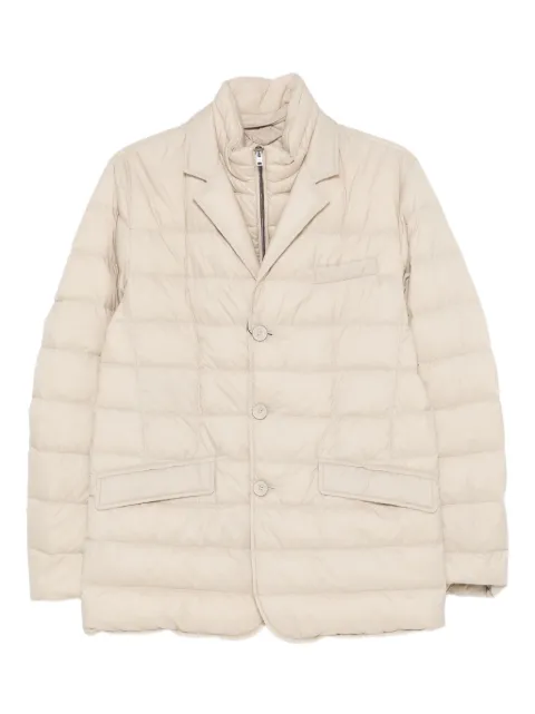 Herno quilted button-fastening jacket