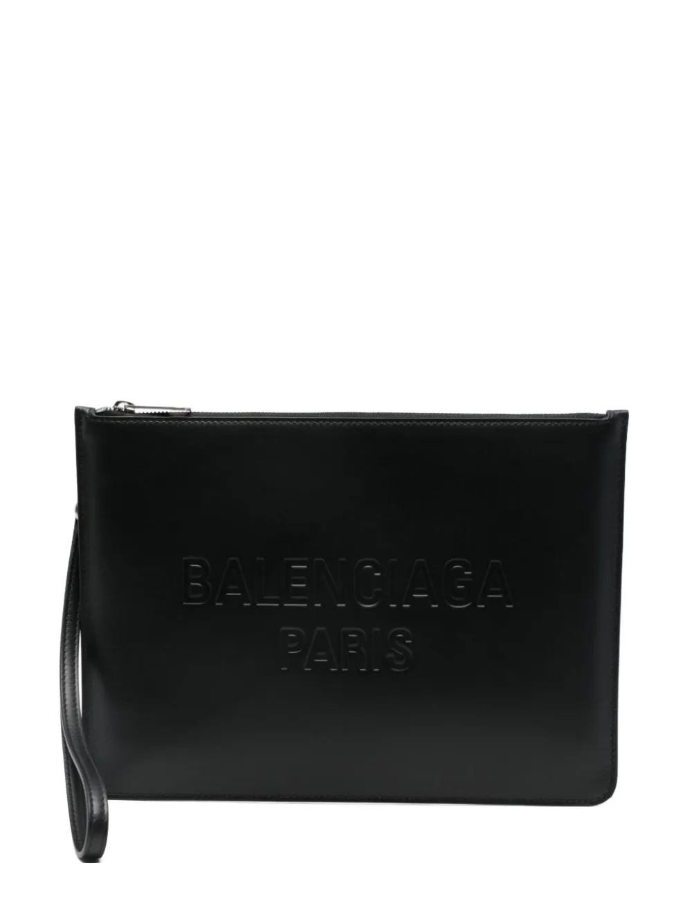 Balenciaga ロゴエンボス クラッチバッグ | ブラック | FARFETCH JP