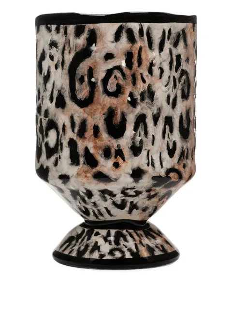 Dolce & Gabbana Vaso Outdoor con stampa leopardata (58cm x 37cm)