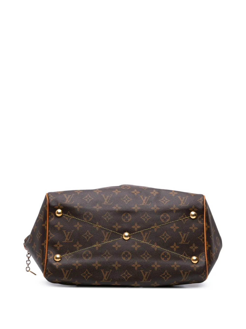 Pre-owned Louis Vuitton 2011 Monogram Tivoli Gm Shoulder Bag In Brown