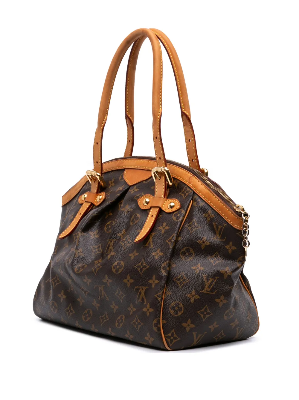 Pre-owned Louis Vuitton 2011 Monogram Tivoli Gm Shoulder Bag In Brown