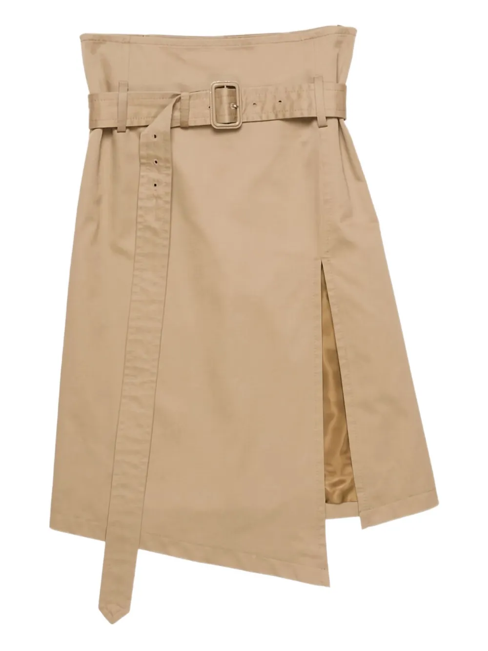 belted asymmetric skirt