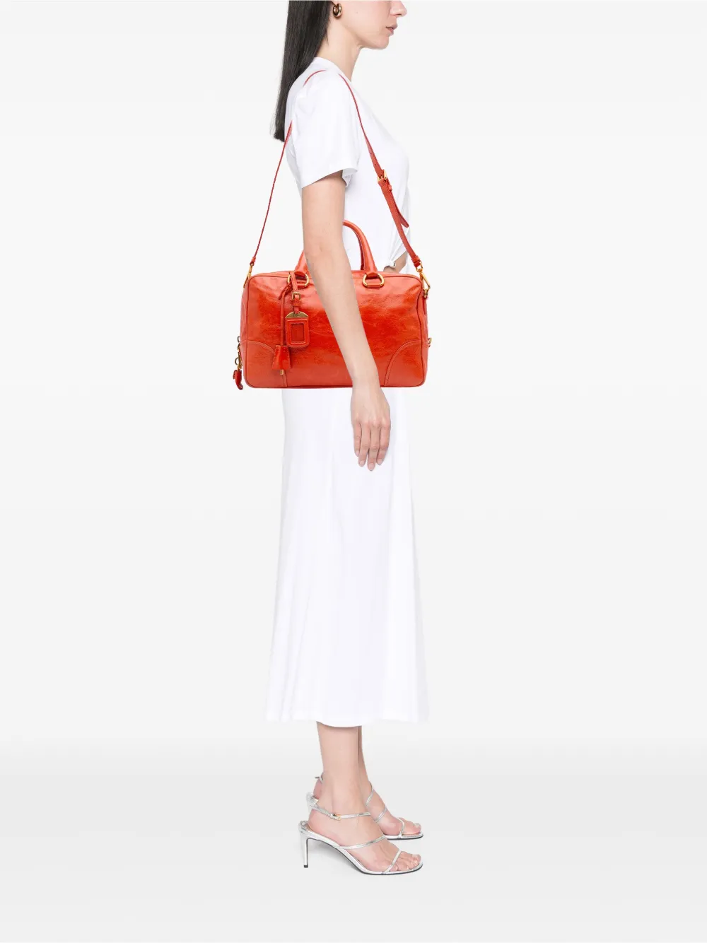 Prada Pre-Owned 2000-2025 Vitello Shine Bauletto satchel | Pre-Owned | Image 2