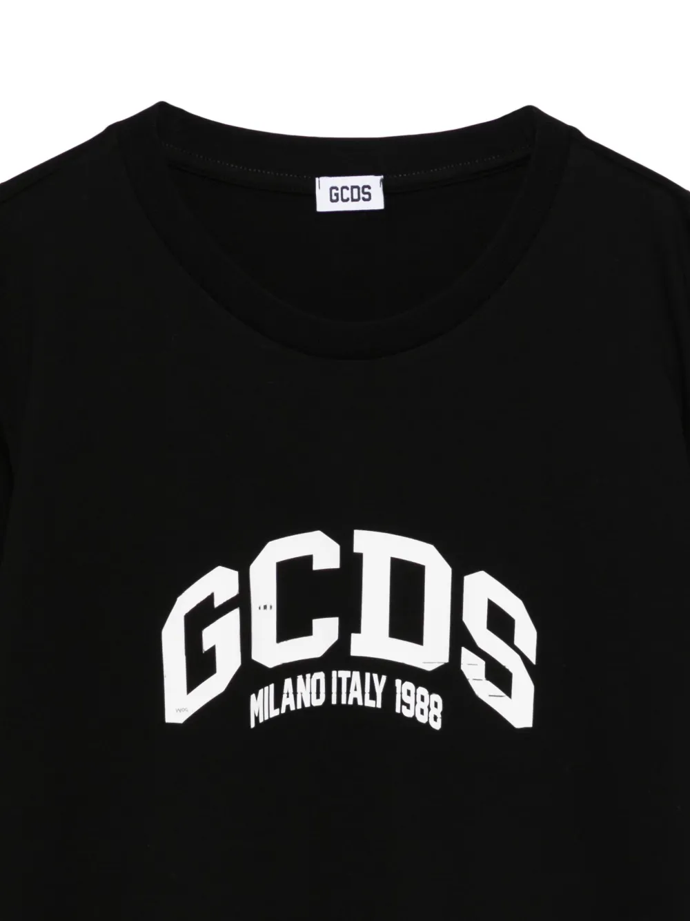 Gcds Kids logo cotton t-shirt Zwart