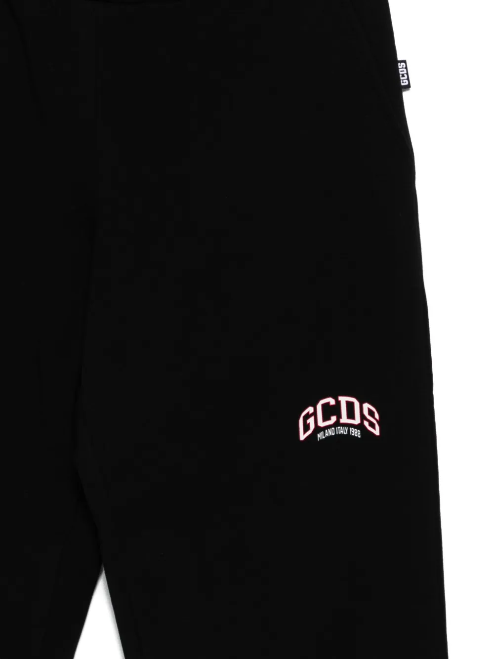 Gcds Kids logo-embroidered sweatpants Zwart