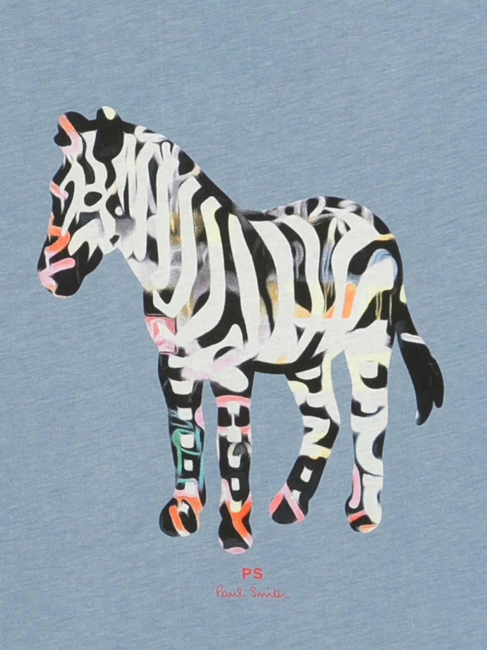 Ps By Paul Smith Graphic-print Cotton T-shirt In Blue
