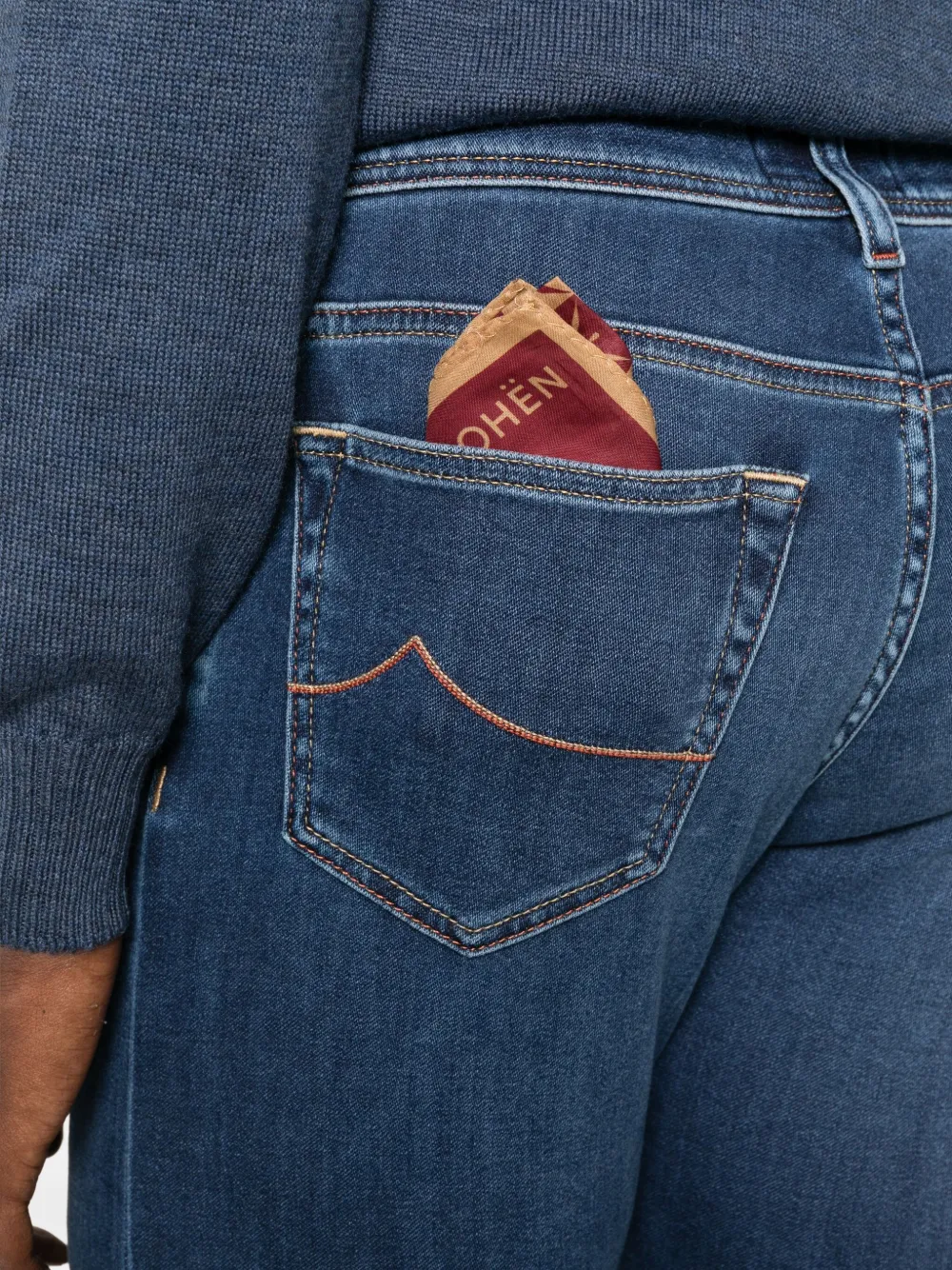 Jacob Cohën Jeans met geborduurd detail Blauw