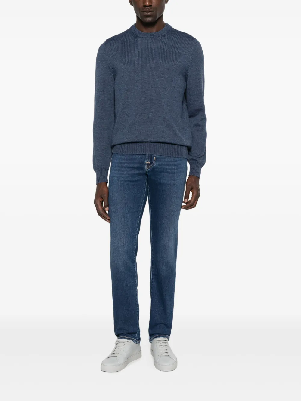 Jacob Cohën Jeans met geborduurd detail - Blauw