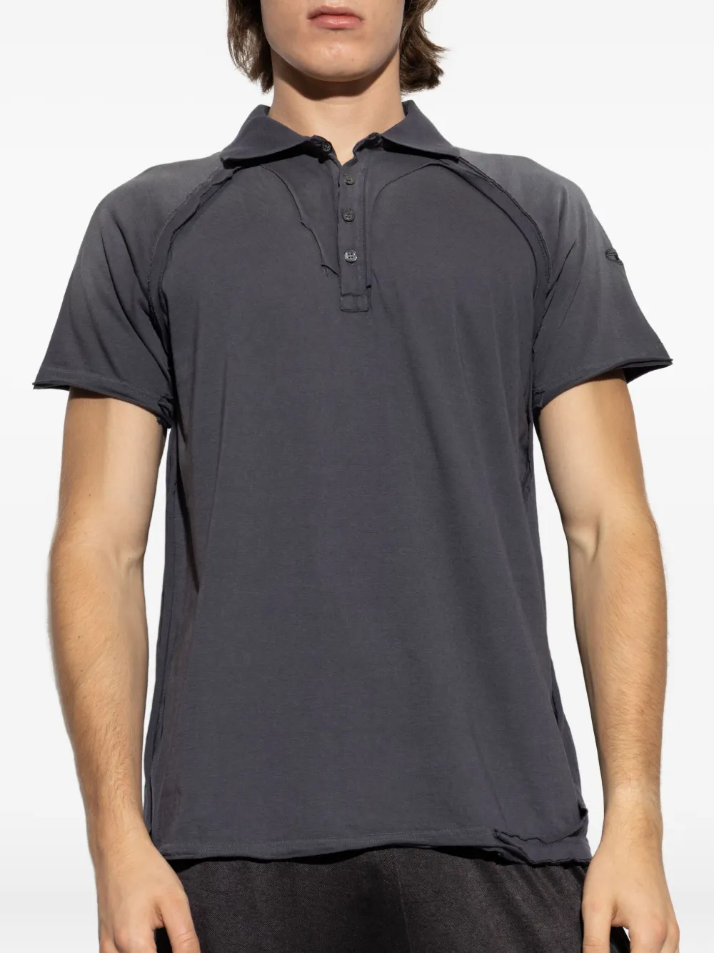 Diesel distressed embroidered T-shirt Grijs