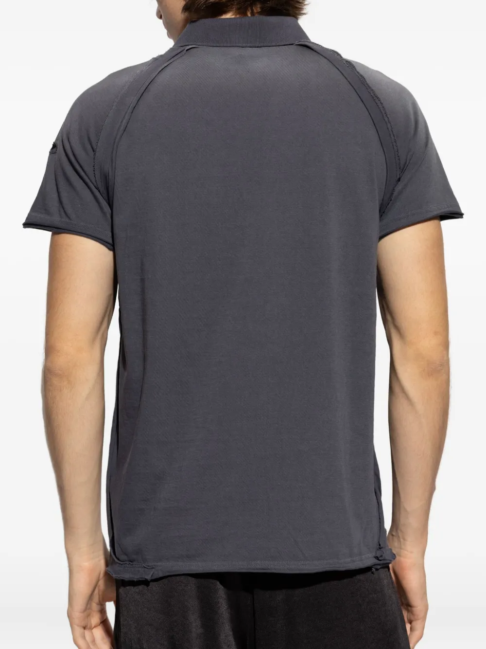 Diesel distressed embroidered T-shirt Grijs