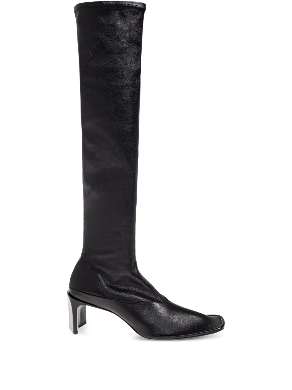 Jil Sander 70mm knee-high square-toe boots Black