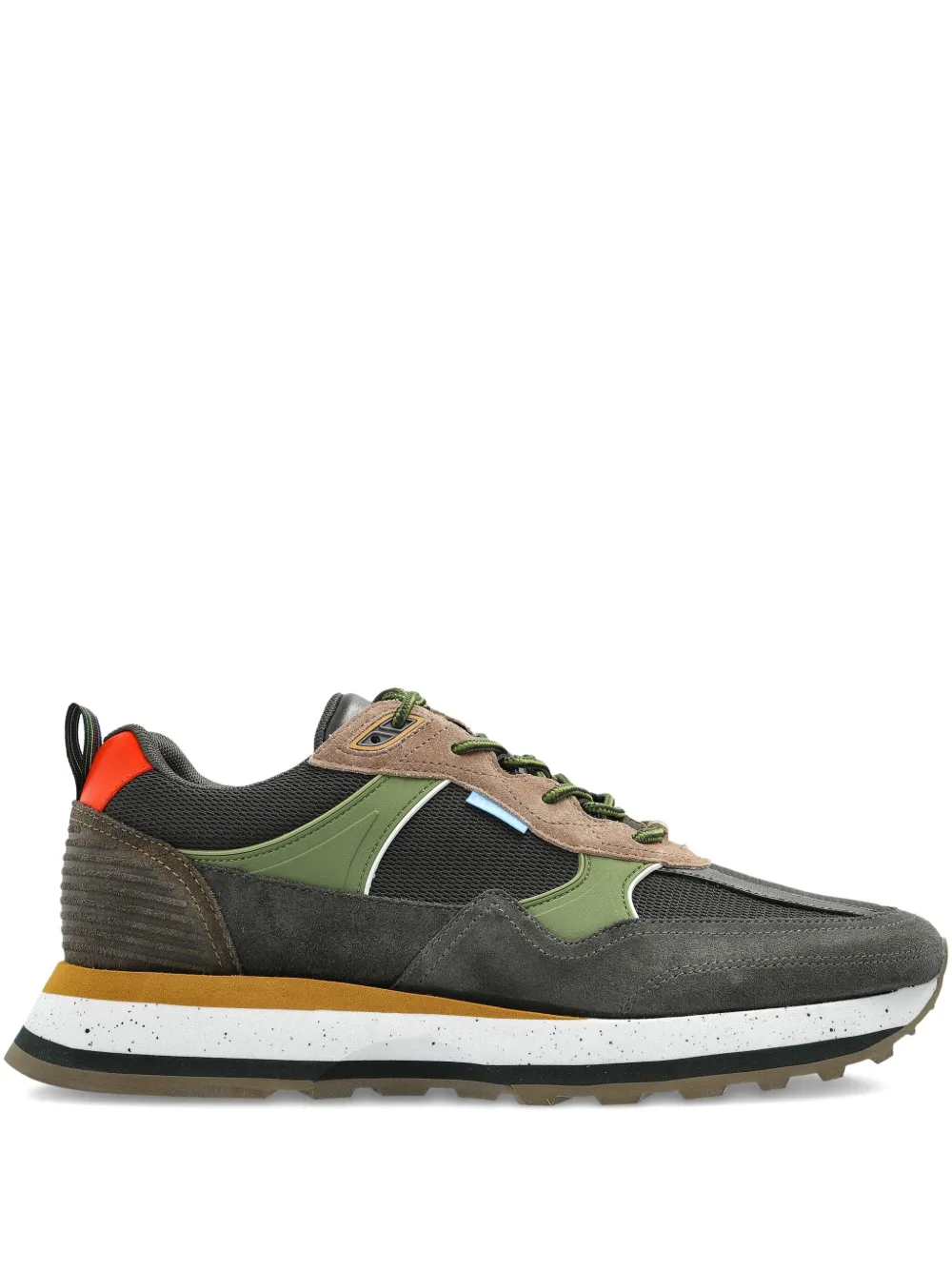 Ps By Paul Smith Suede-leather Panelled Low-top Sneakers In Green