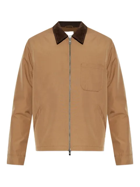 SAMSOE SAMSOE corduroy-collar zip-front jacket