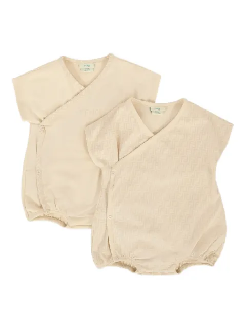 Fendi Kids FF-logo wrap-effect body (pack of two) 