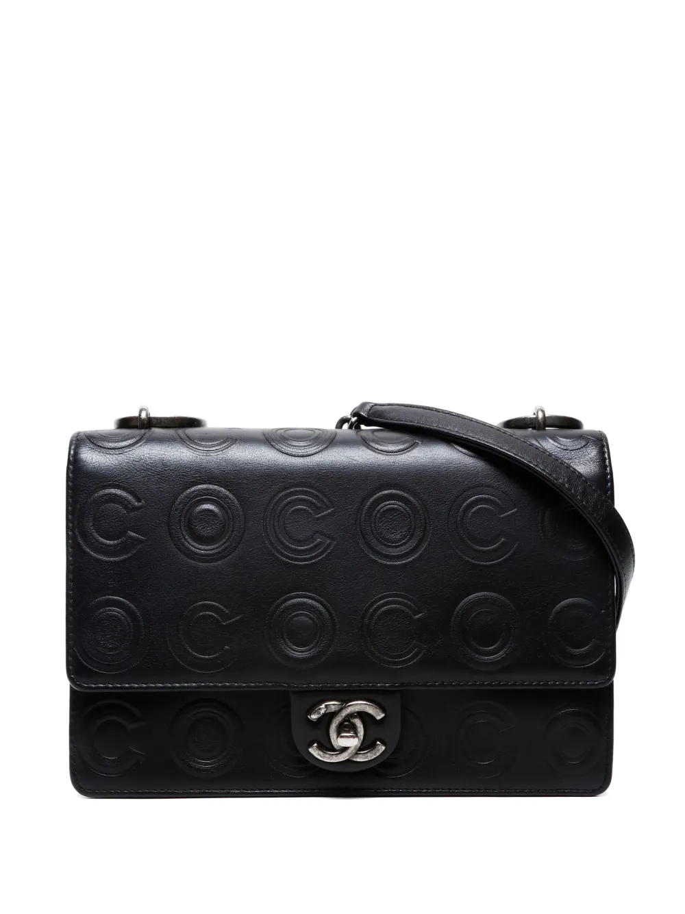CHANEL Pre-Owned 2019 logo-embossed chain shoulder bag | Black | Image 1