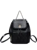 CHANEL Pre-Owned 2018 small diamond-quilting backpack - Black