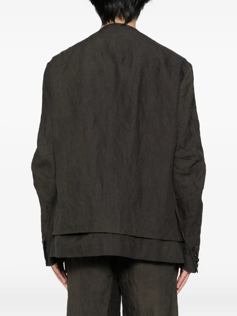 Devoa Single-breasted Jacket In Black