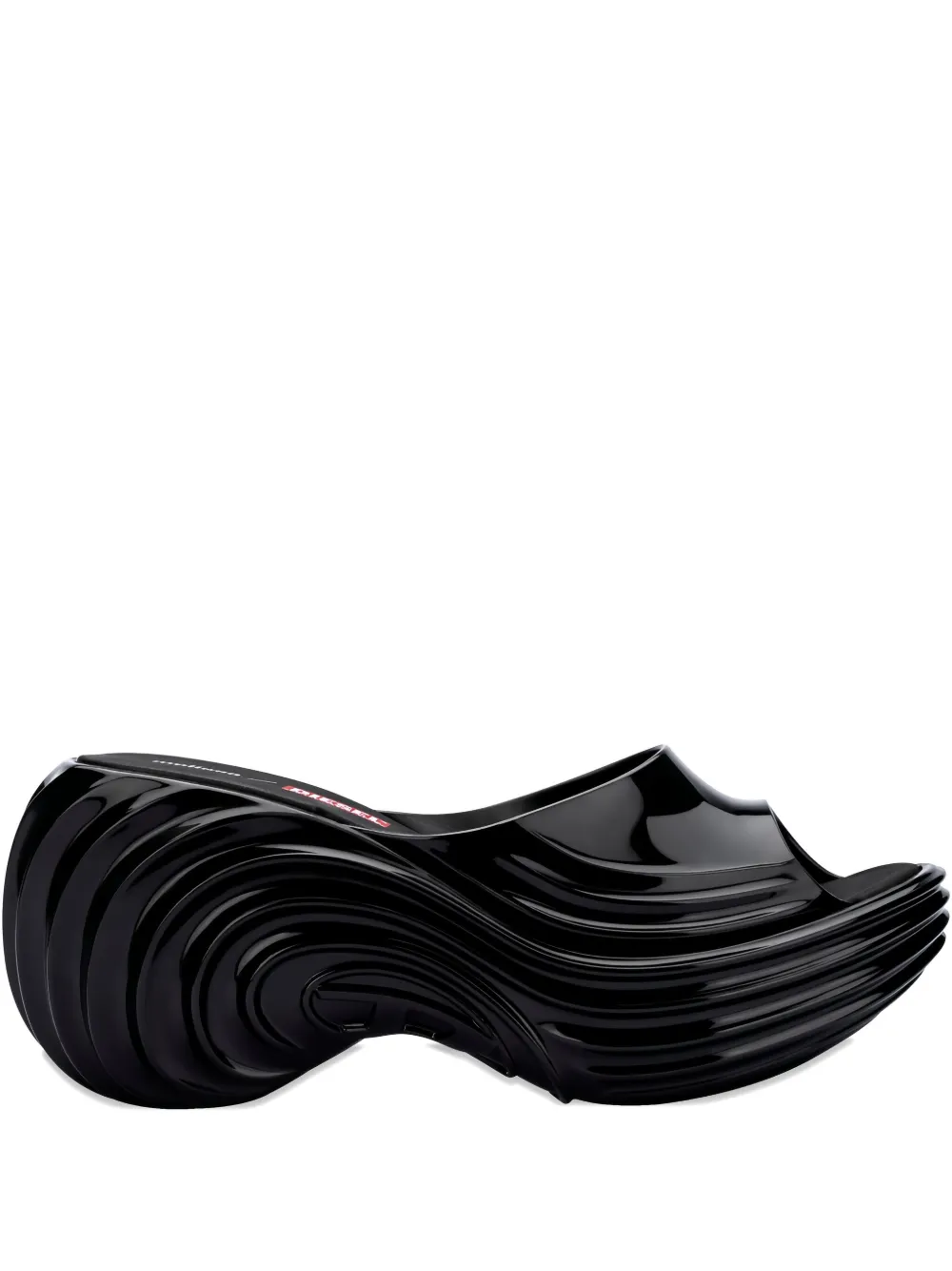 Melissa x Diesel Quantum platform wave slides Black