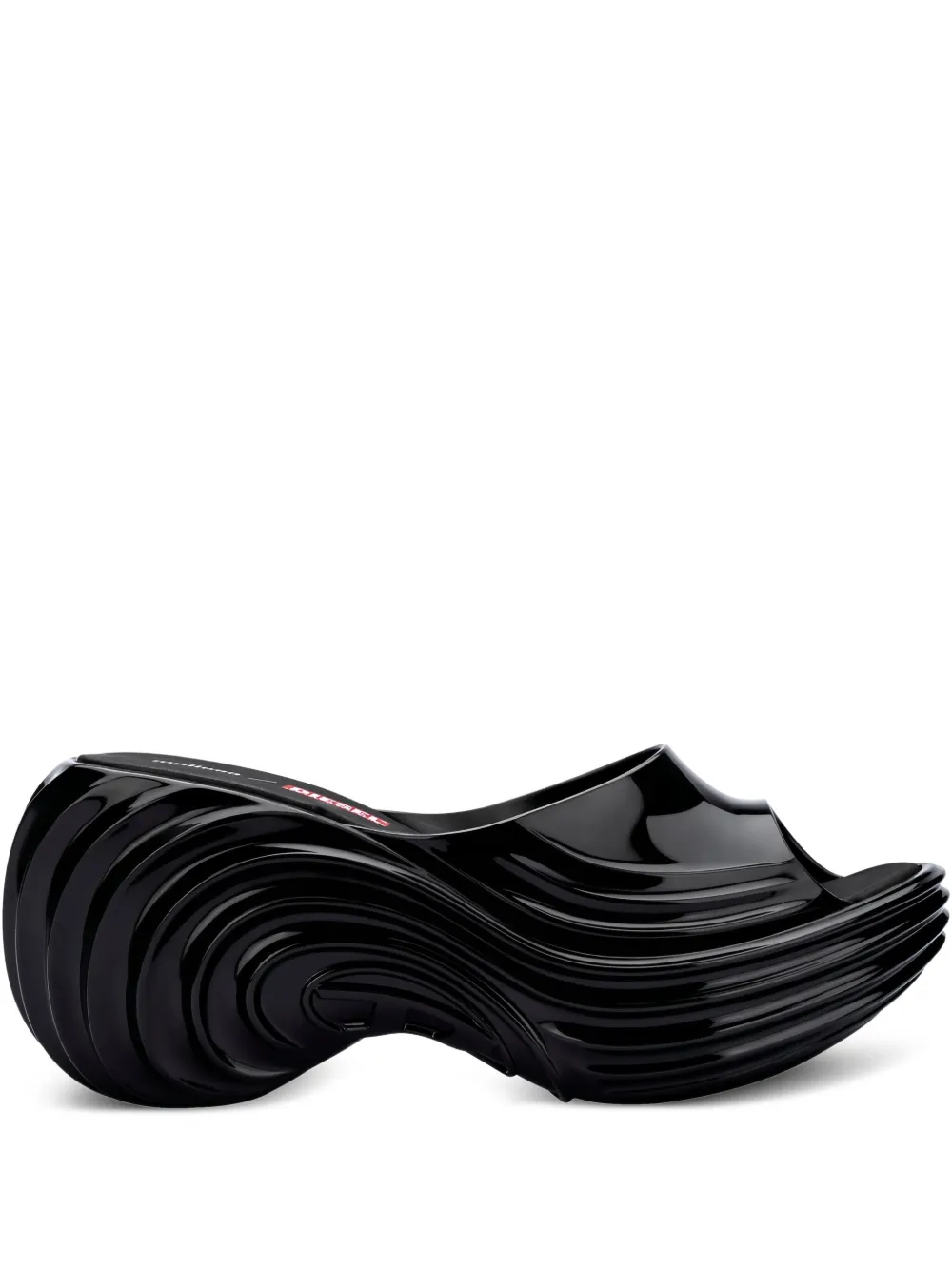 Melissa x Diesel Quantum platform wave slides Black