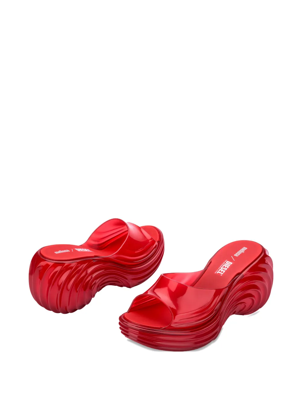 Melissa X Diesel Quantum Platform Wave Slides In Red