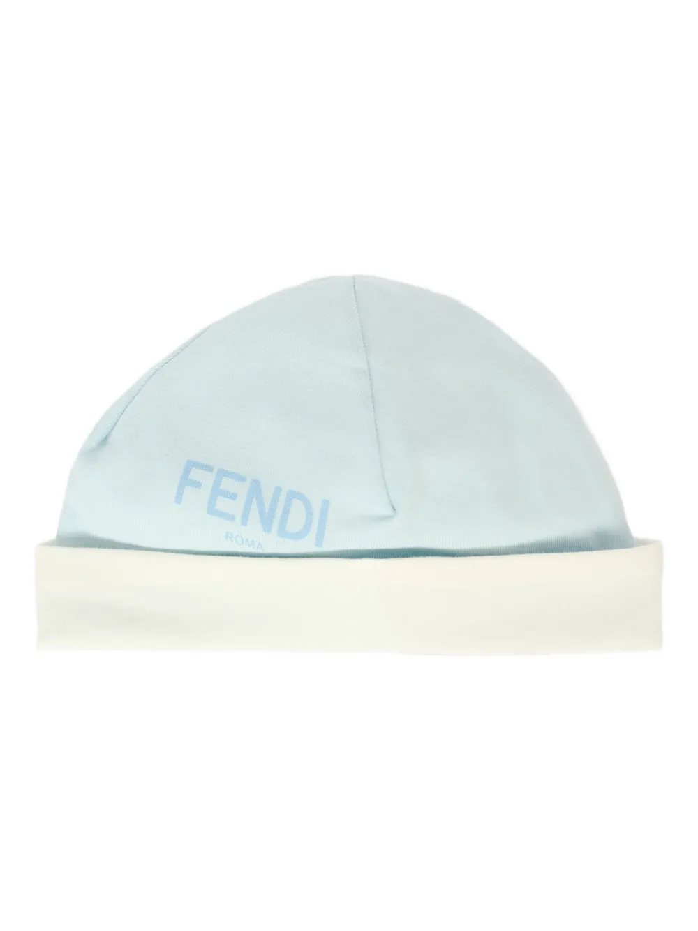 Fendi Kids Romper muts en slabbetje met teddybeerprint Blauw