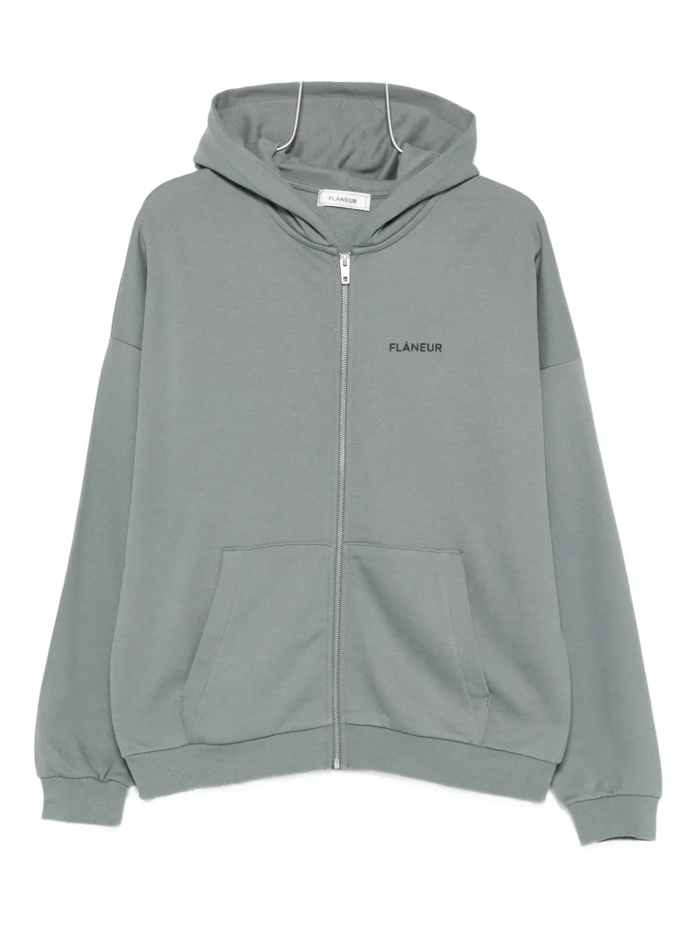 Flâneur Zip-up Hooded Jacket In Gray