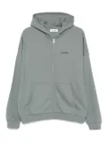 FLÂNEUR zip-up hooded jacket - Green
