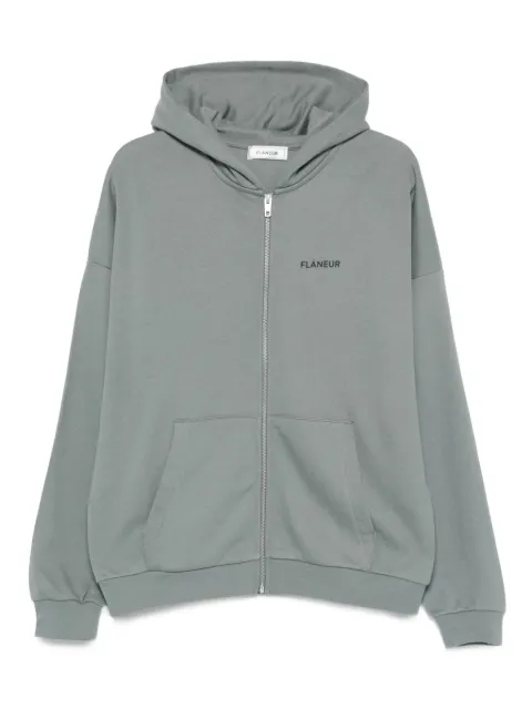FLÂNEUR zip-up hooded jacket