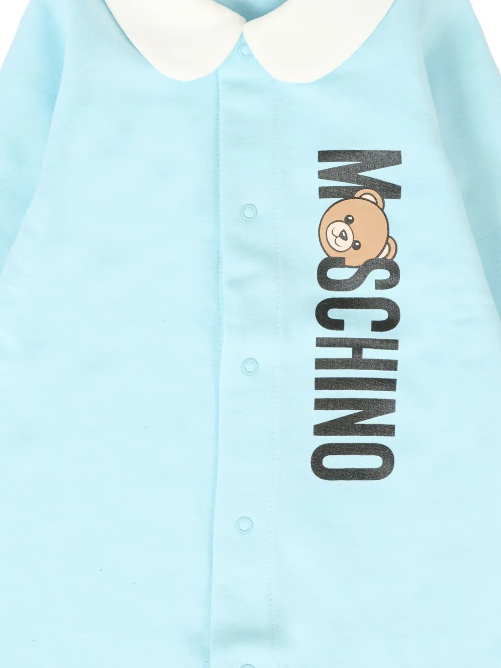 Moschino Kids Romper met teddybeerprint Blauw