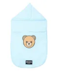 Moschino Kids teddy bear-print sleeping bag - Blue
