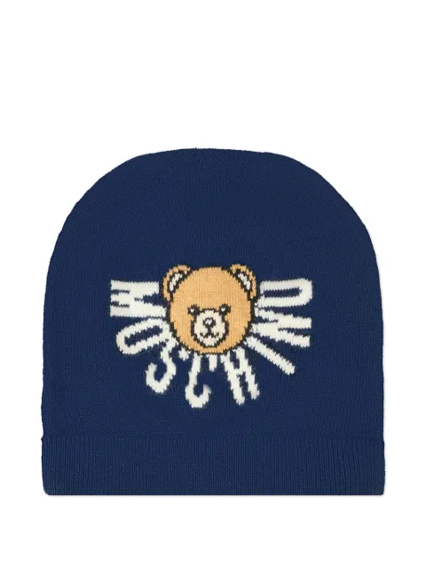 Moschino Kids teddy-logo beanie