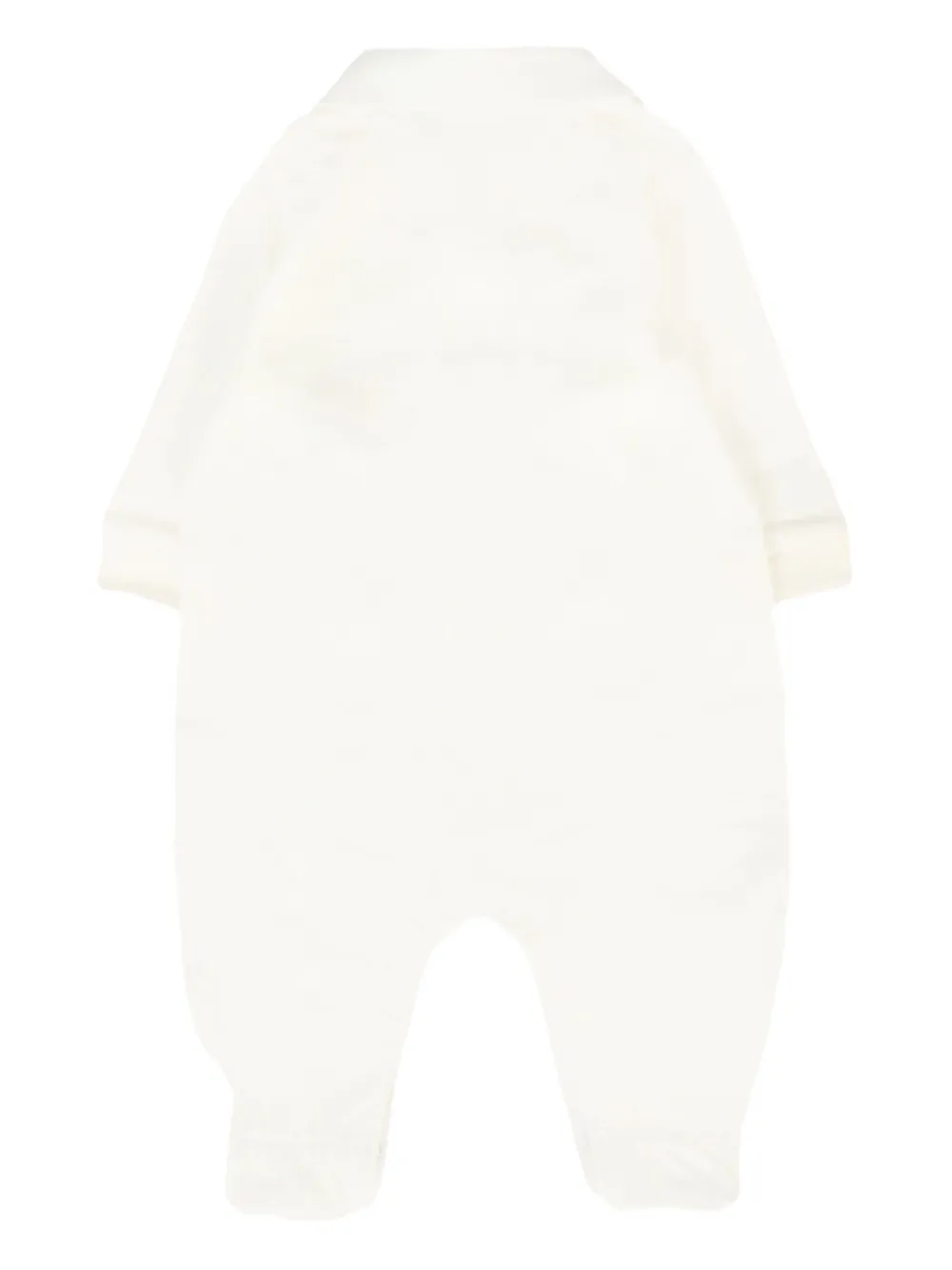 Moschino Kids teddy bear-print cotton romper - Wit