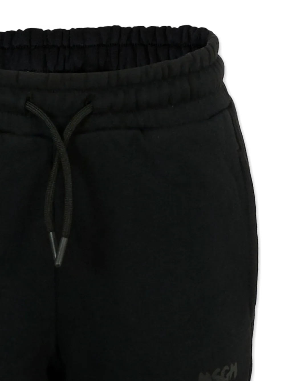 Msgm Drawstring-cuffed Track Pants In Black