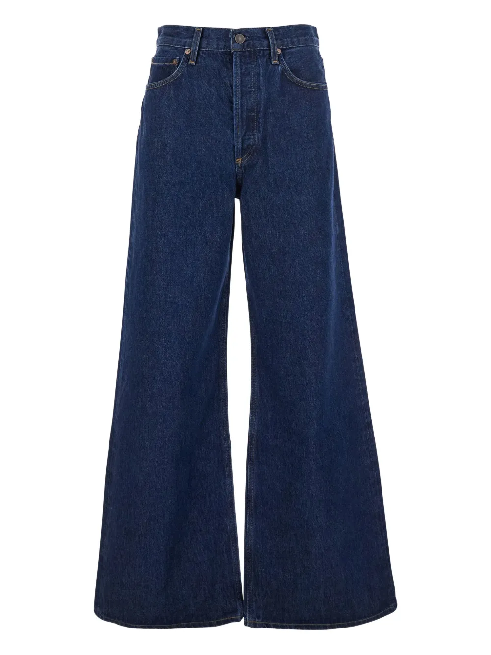 AGOLDE Jeans van katoenblend met wijde pijpen Blauw