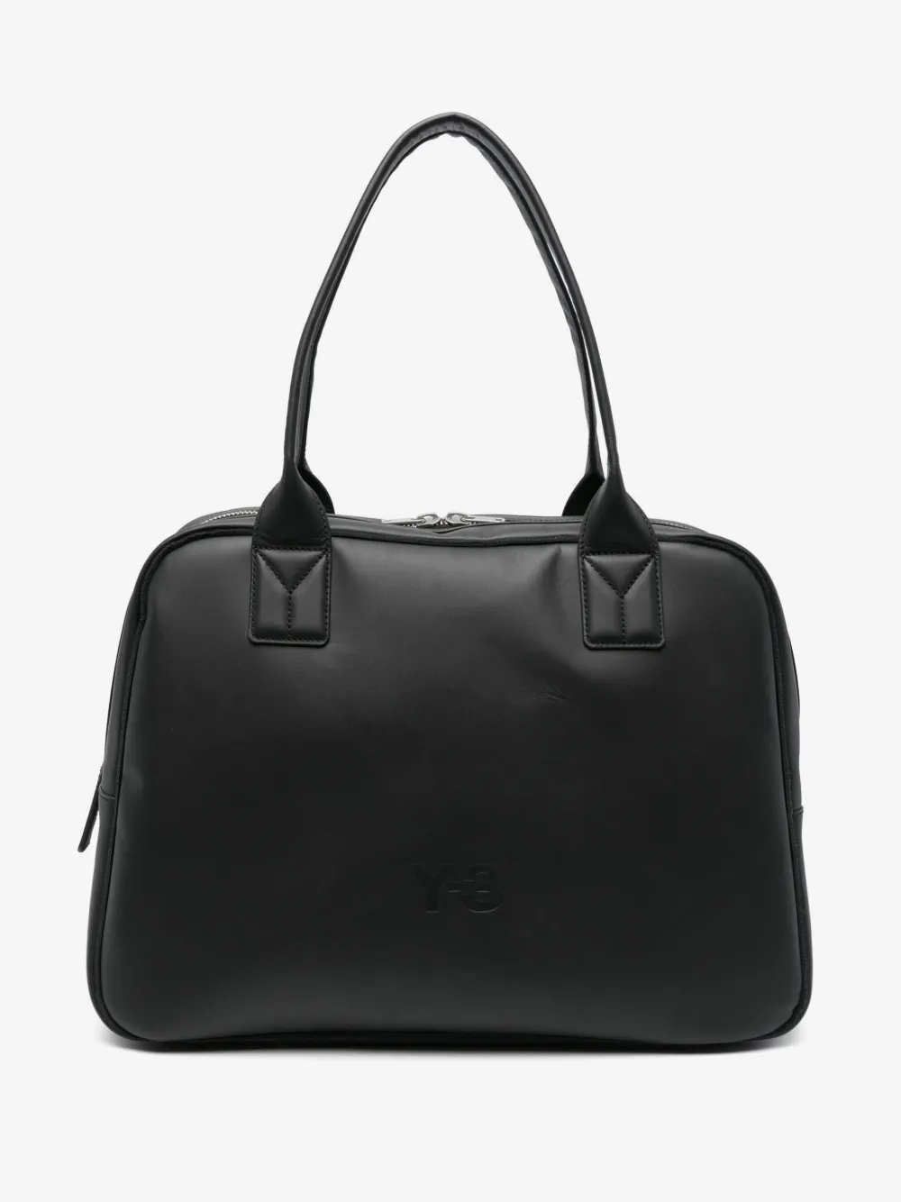 Y-3 logo凹面压花中号单肩包 | 黑色 | Image 1