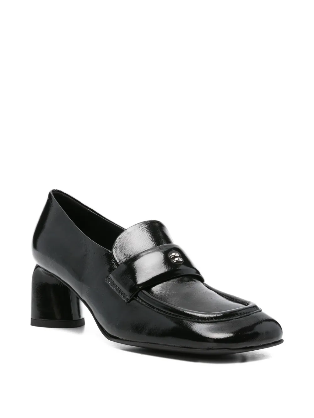 Halmanera 55mm leather-upper block-heel loafers - Zwart