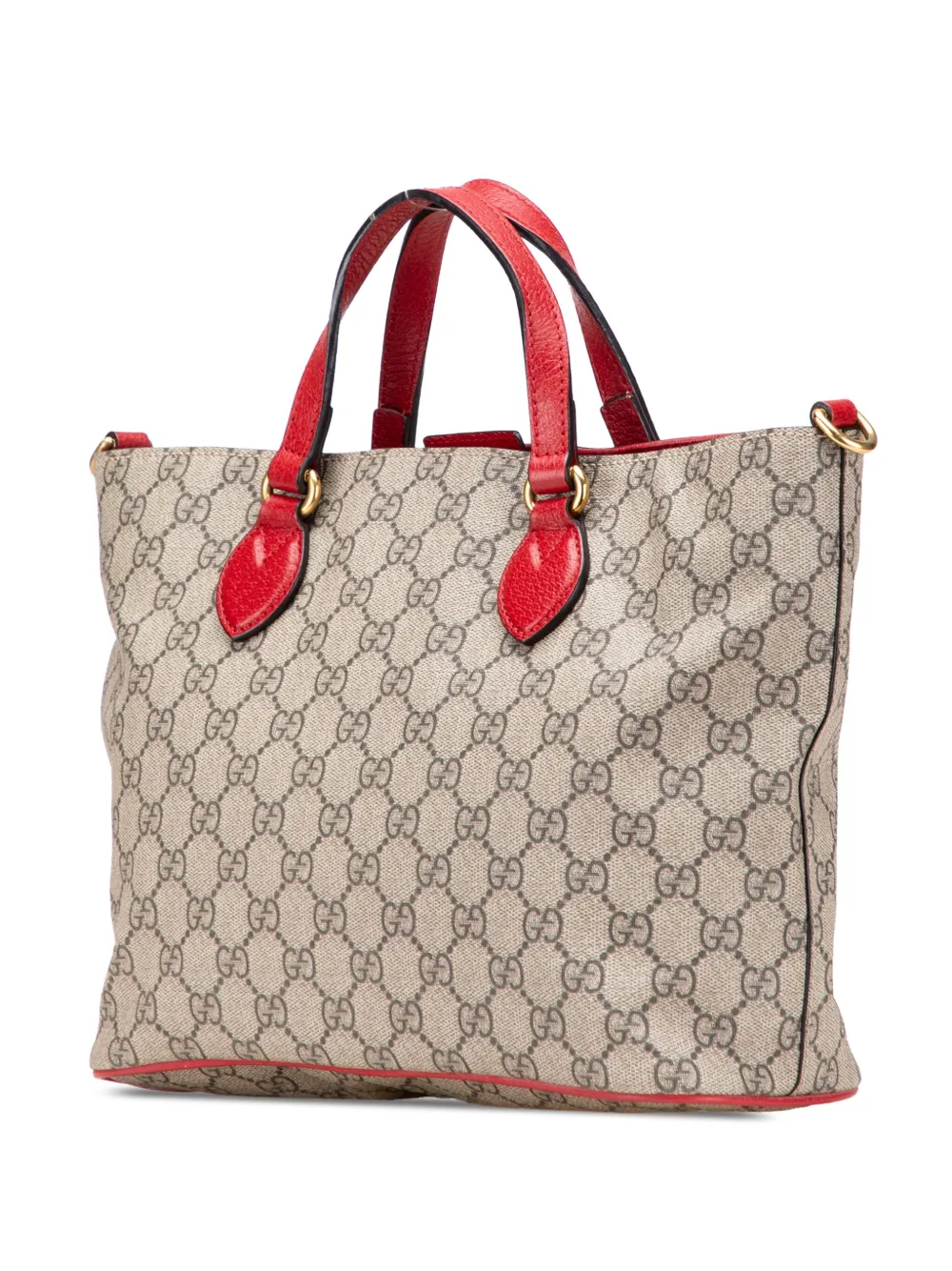 Pre-owned Gucci 2016-2025 Gg Supreme Bosco Satchel In Brown