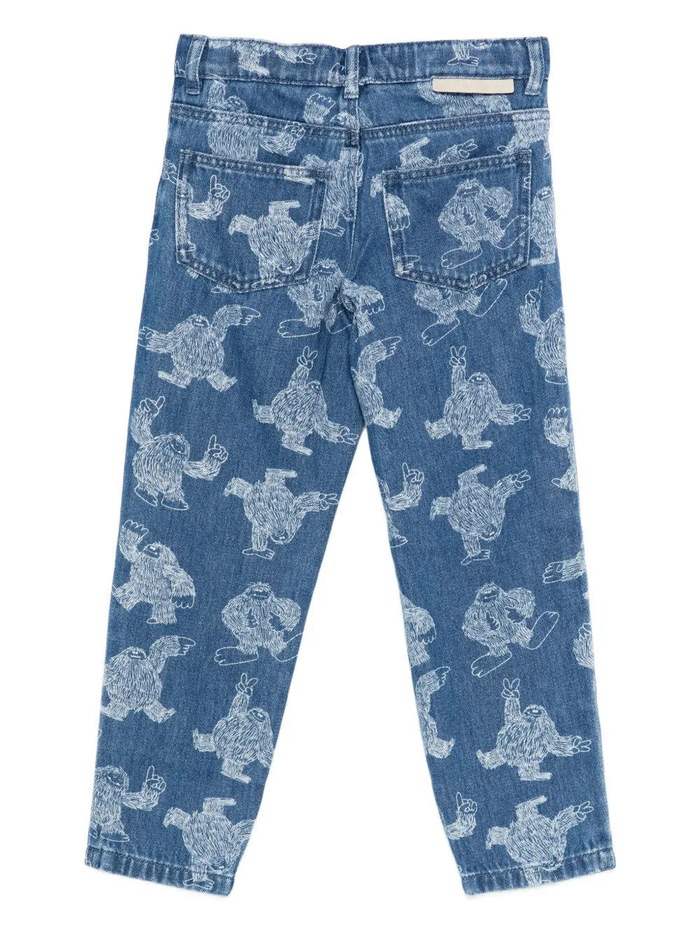 Stella McCartney Kids Spijkerbroek met all-over print Blauw