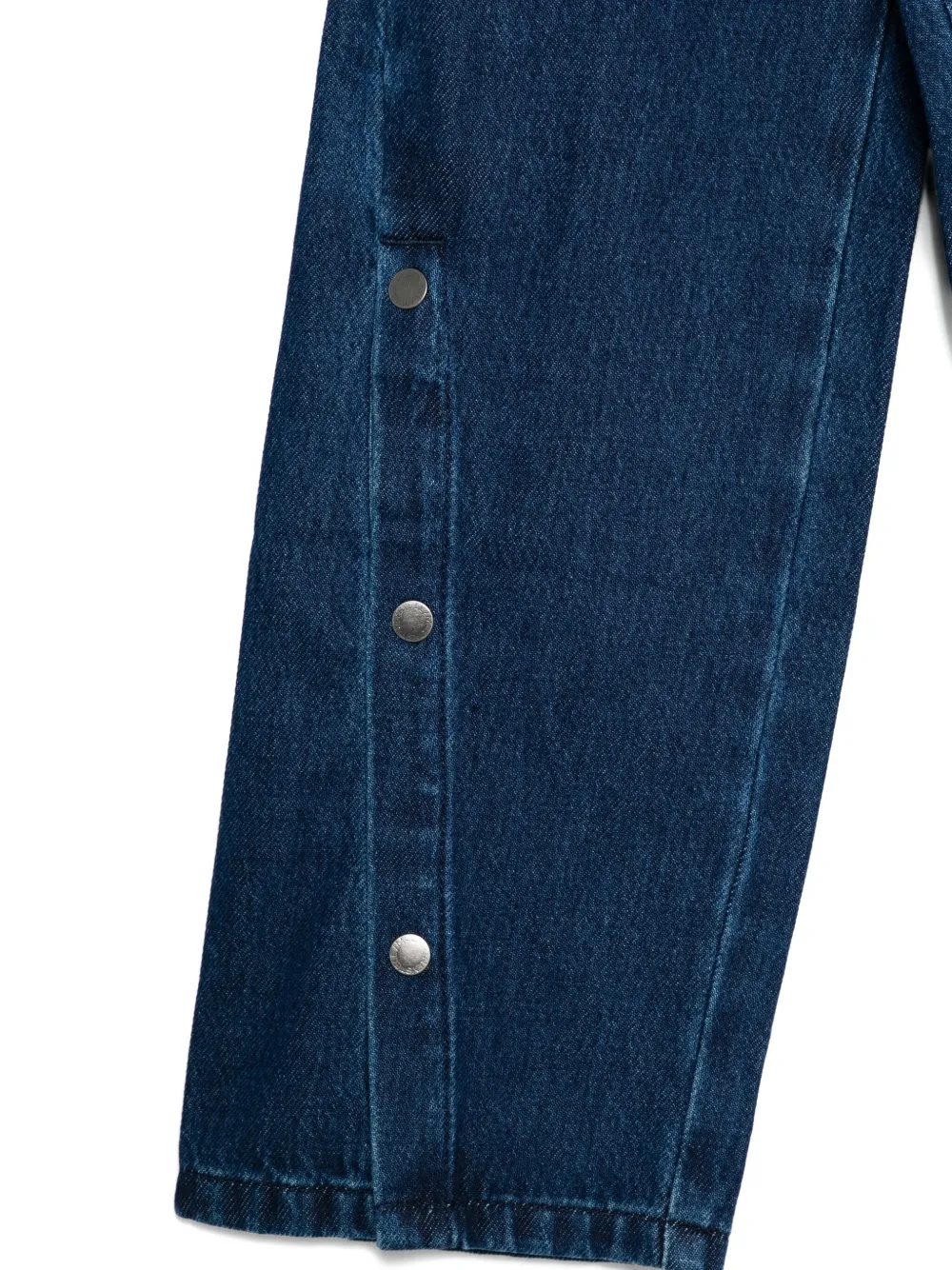 Stella McCartney Kids Jeans met vijf zakken en knoopdetail Blauw