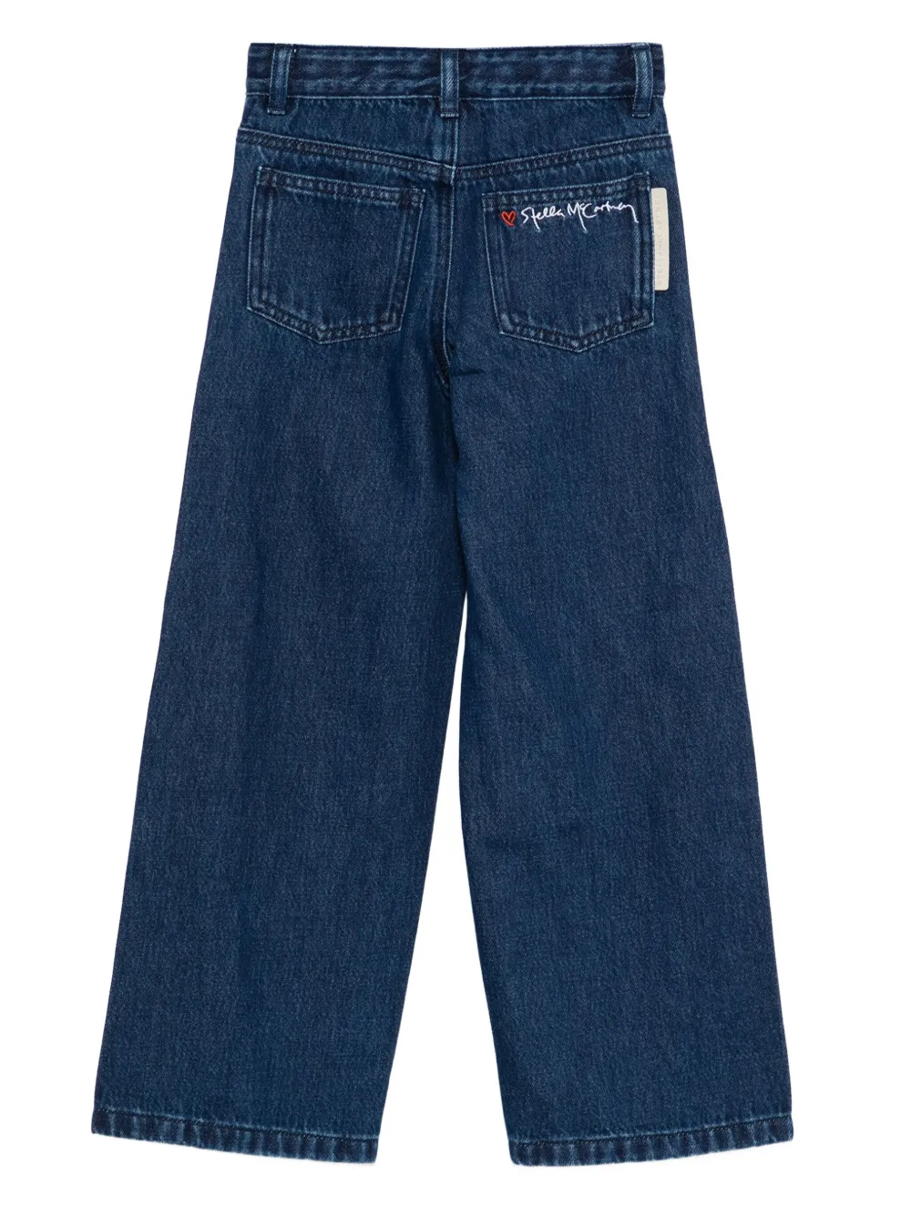 Stella McCartney Kids Jeans met vijf zakken en knoopdetail Blauw