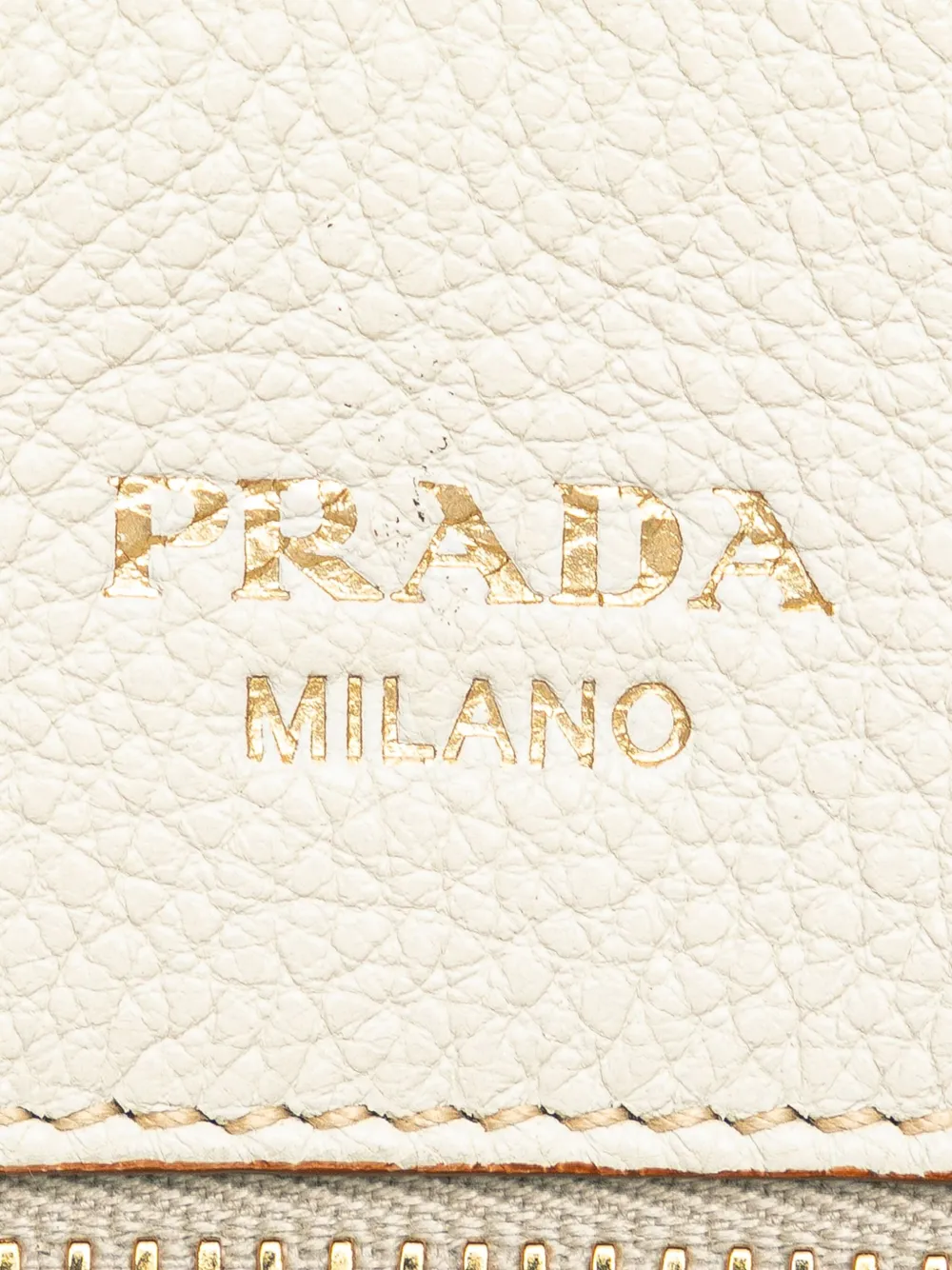 Pre-owned Prada 2013-2025 Vitello Daino Front Pocket Tote Satchel In White
