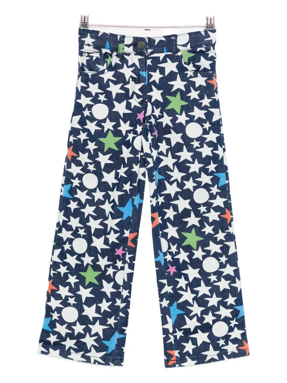 Stella McCartney Kids star-print five-pocket trousers - Blu
