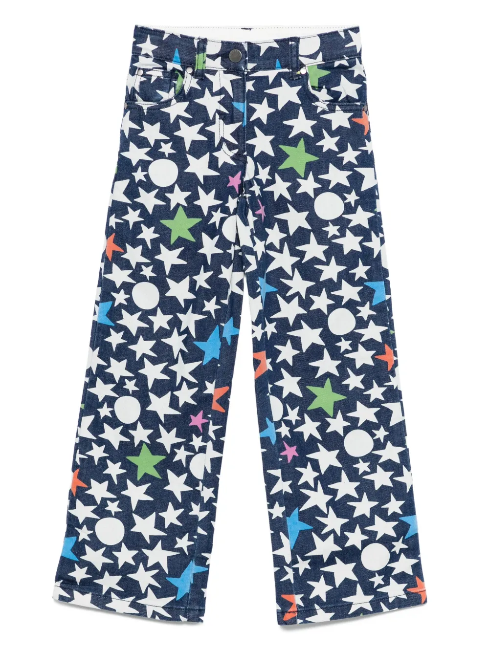 Stella McCartney Kids Broek met vijf zakken en sterrenprint Blauw