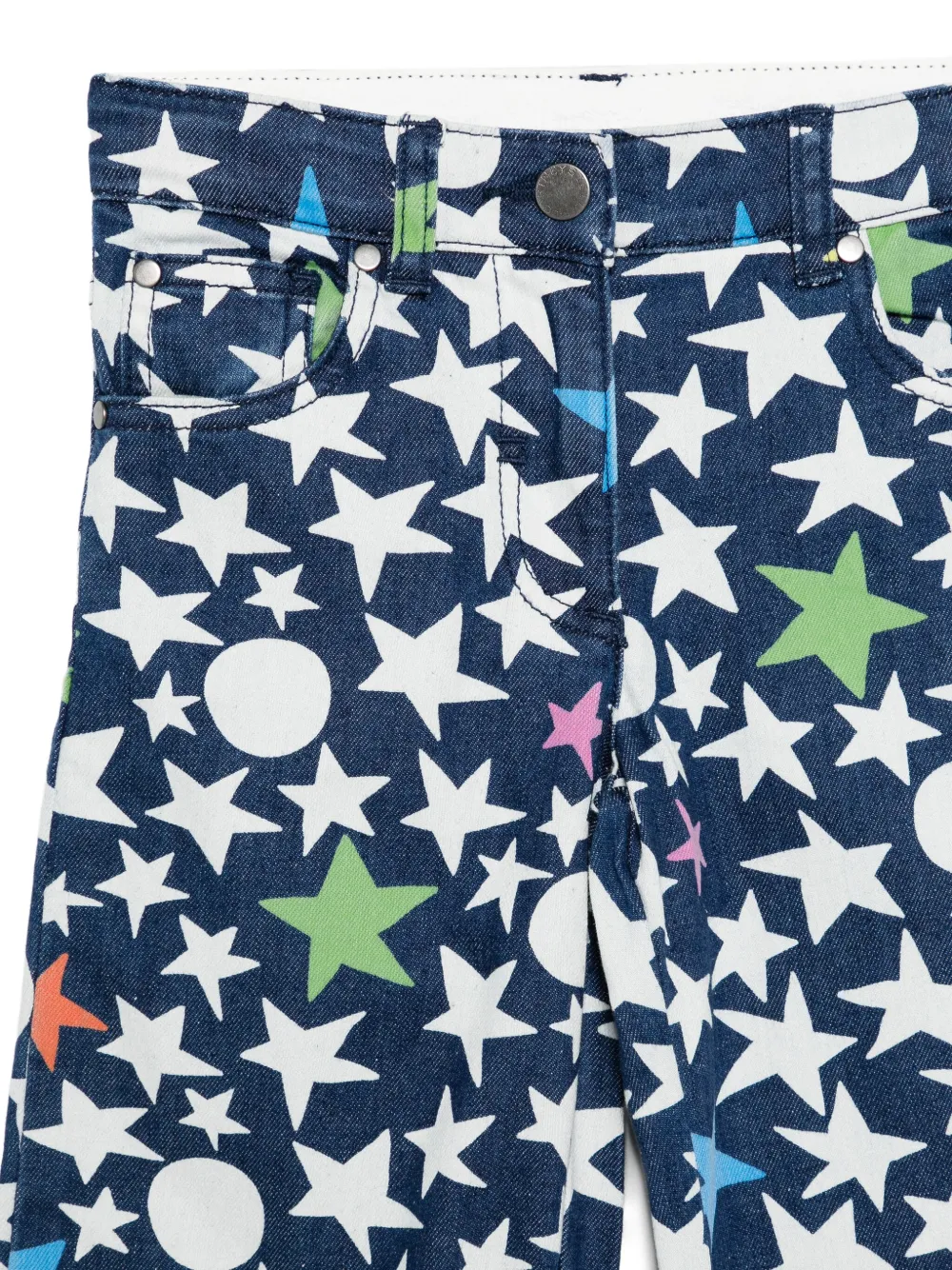 Stella McCartney Kids Broek met vijf zakken en sterrenprint Blauw