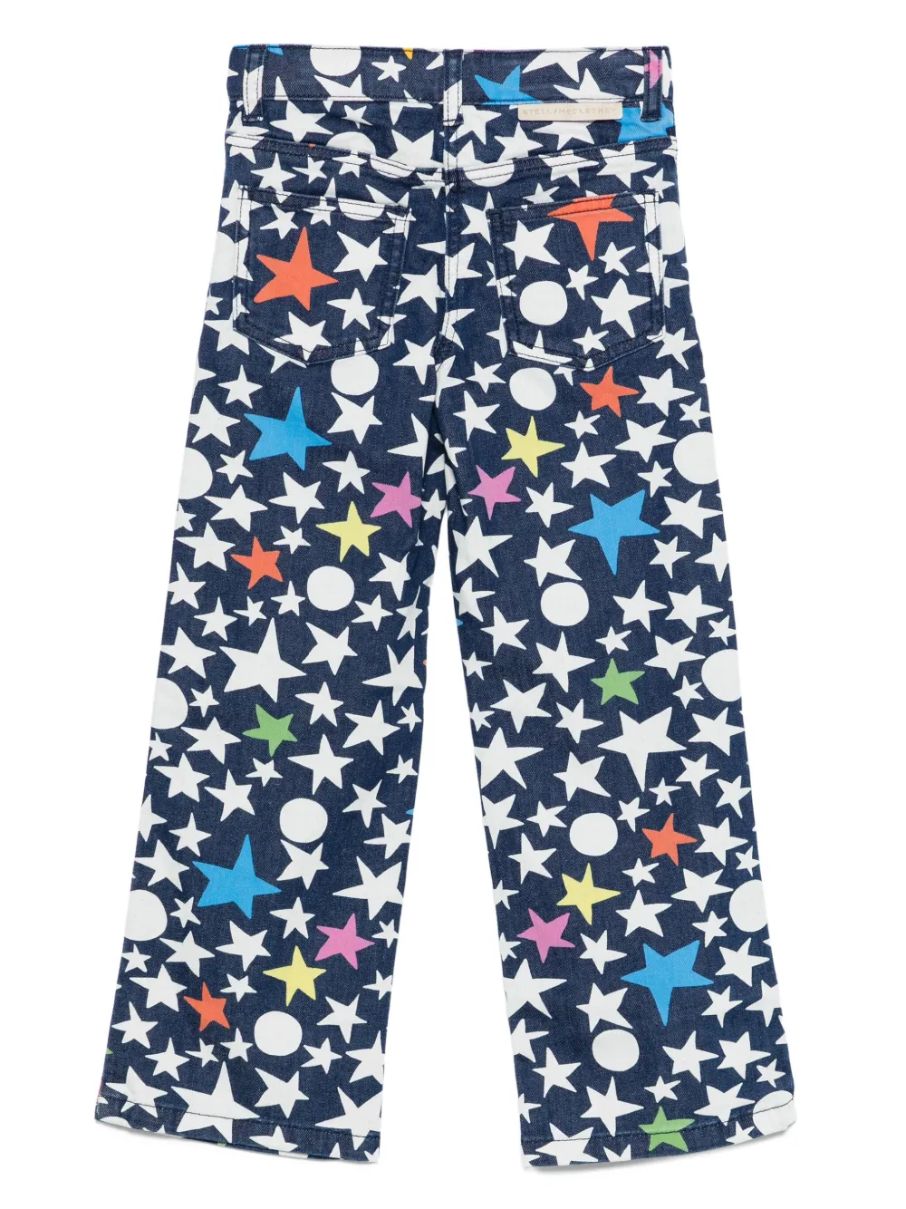 Stella McCartney Kids Broek met vijf zakken en sterrenprint Blauw