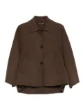 Seventy high-low buttoned-up jacket - Brown