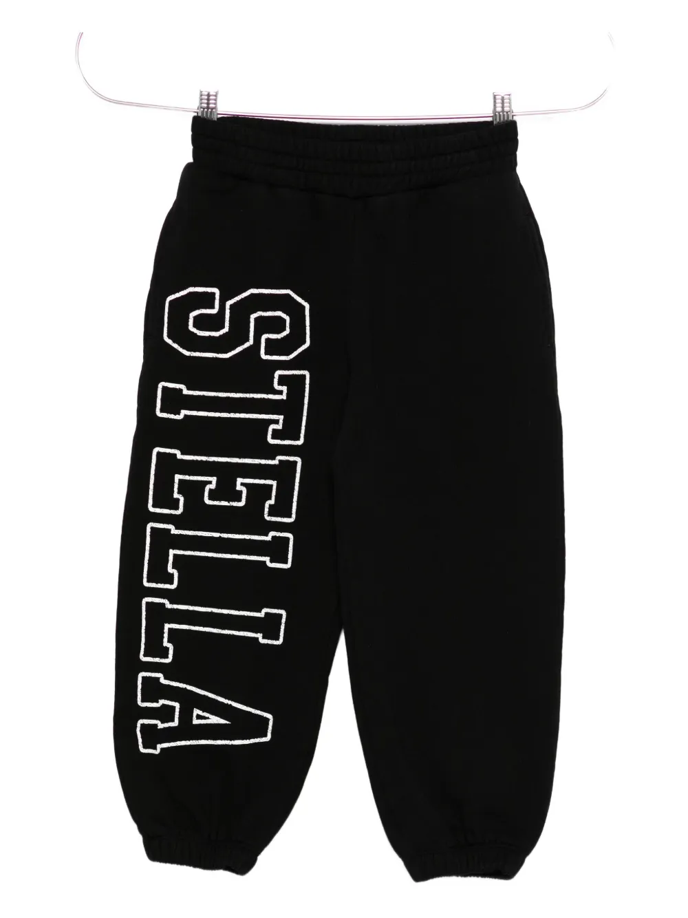 Stella Mccartney Athletic-logo Sweatpants In Black
