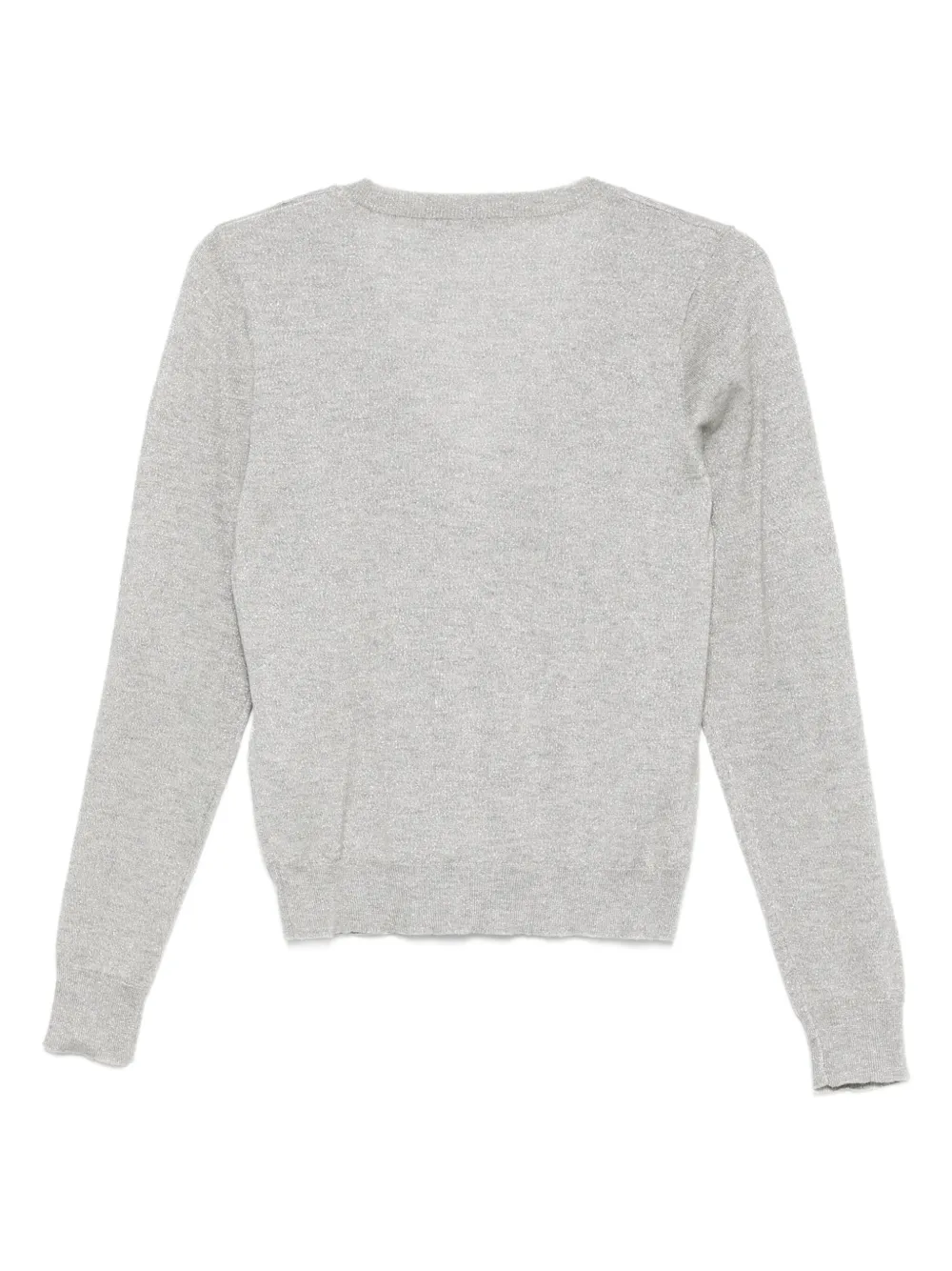 Seventy Top met V-hals en lange mouwen - 900 GREY